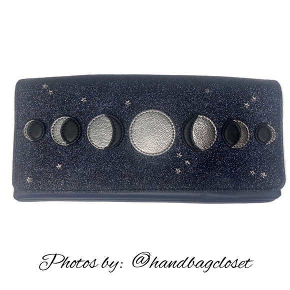 Kate Spade Leather Moon Phases Lunar Constellation  Clutch Bag Lido Ave Novelty - Picture 4 of 12